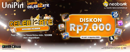 UniPin Celeb12ate Bersama neobank — Dapatkan Diskon dan Bonus Menarik Lainnya!